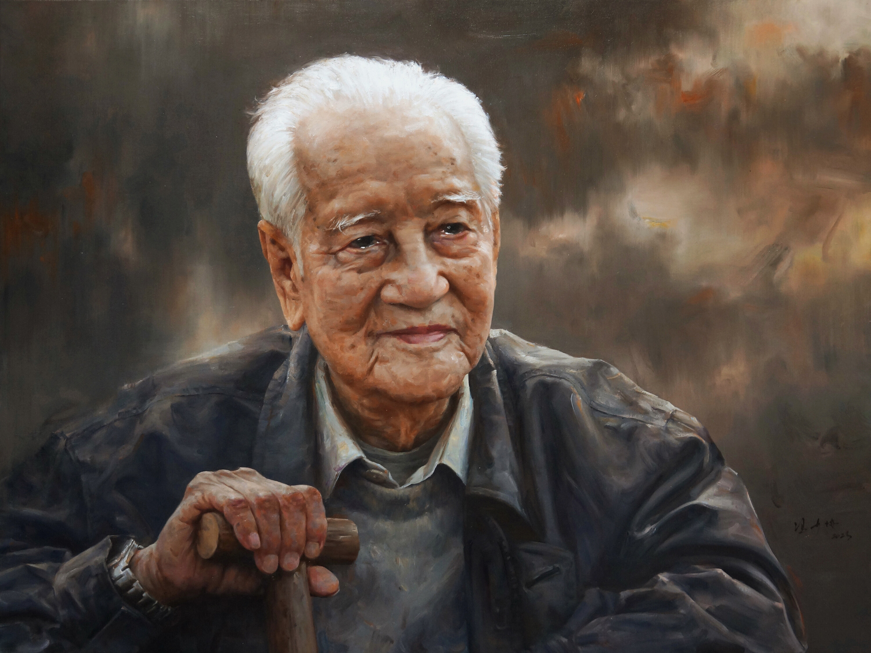 黄旭华——想起母亲的牵挂 油画 180cm×240cm 2023年 冯少协作.jpg
